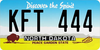 ND license plate KFT444