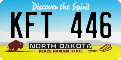 ND license plate KFT446