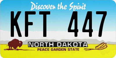 ND license plate KFT447