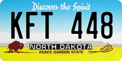 ND license plate KFT448