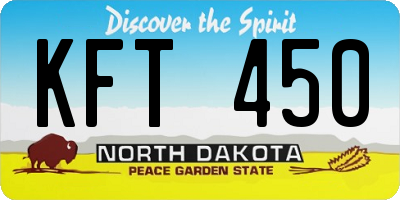ND license plate KFT450