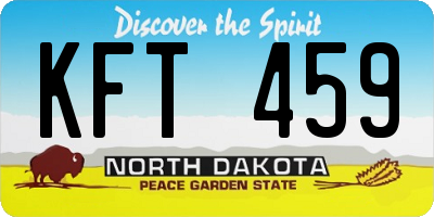 ND license plate KFT459