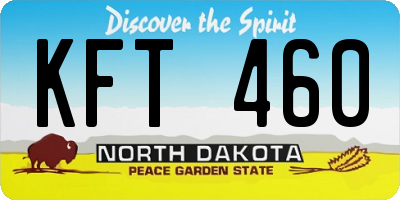 ND license plate KFT460