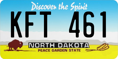 ND license plate KFT461