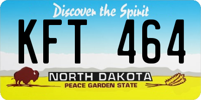 ND license plate KFT464