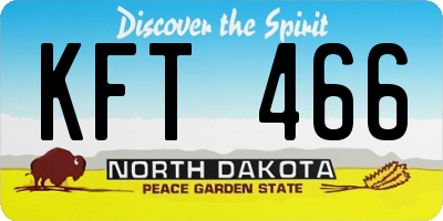 ND license plate KFT466