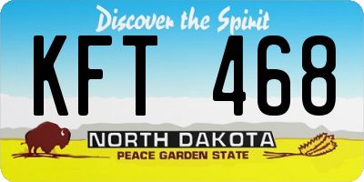 ND license plate KFT468
