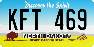 ND license plate KFT469