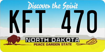 ND license plate KFT470