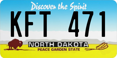 ND license plate KFT471