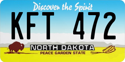 ND license plate KFT472