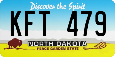ND license plate KFT479