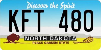 ND license plate KFT480