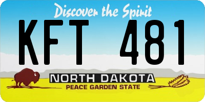 ND license plate KFT481