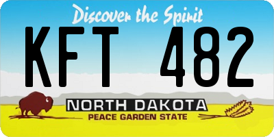 ND license plate KFT482