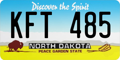 ND license plate KFT485