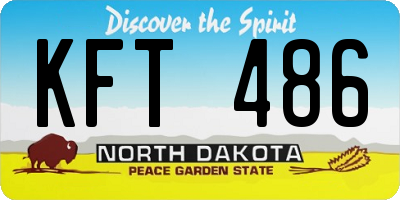 ND license plate KFT486