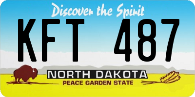 ND license plate KFT487