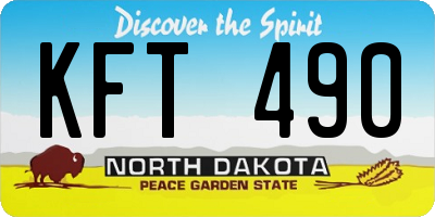 ND license plate KFT490