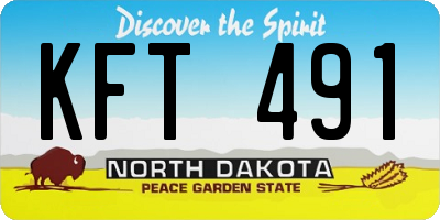 ND license plate KFT491