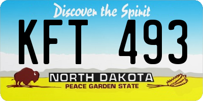 ND license plate KFT493
