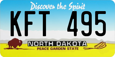 ND license plate KFT495