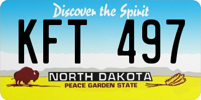 ND license plate KFT497