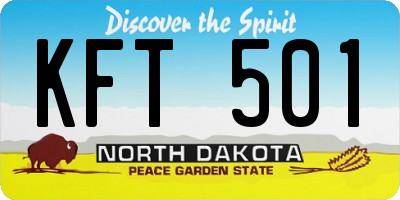 ND license plate KFT501