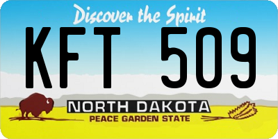 ND license plate KFT509