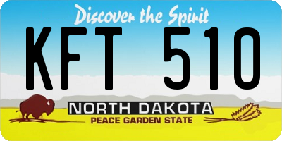 ND license plate KFT510