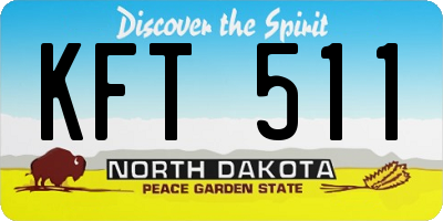 ND license plate KFT511