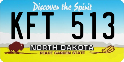 ND license plate KFT513