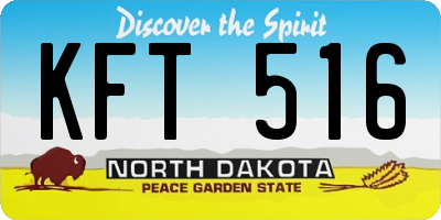 ND license plate KFT516