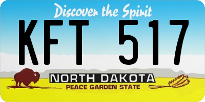 ND license plate KFT517