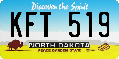 ND license plate KFT519