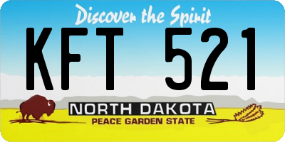 ND license plate KFT521