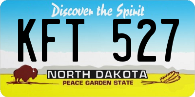 ND license plate KFT527