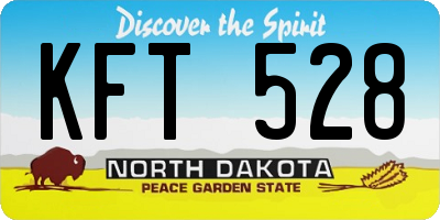 ND license plate KFT528