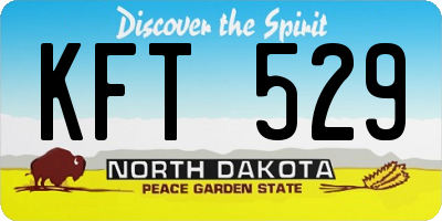 ND license plate KFT529