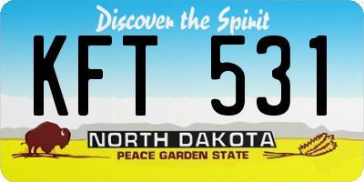 ND license plate KFT531