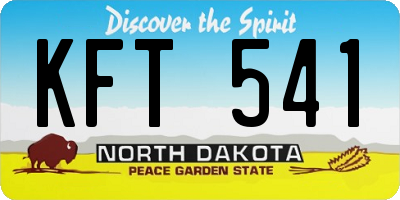 ND license plate KFT541