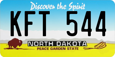 ND license plate KFT544