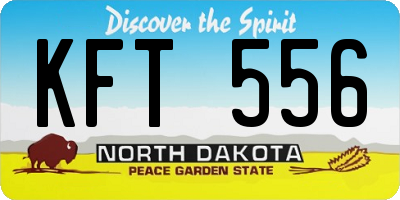 ND license plate KFT556