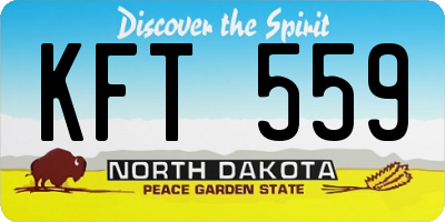 ND license plate KFT559