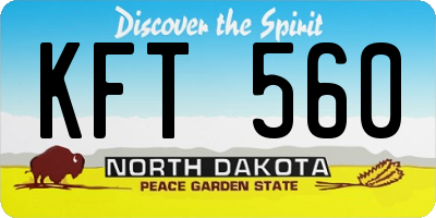 ND license plate KFT560
