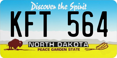 ND license plate KFT564