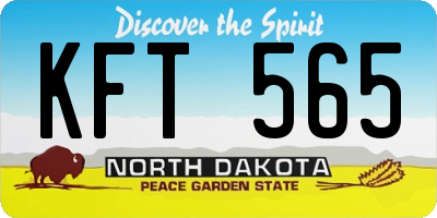 ND license plate KFT565