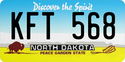 ND license plate KFT568