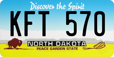 ND license plate KFT570