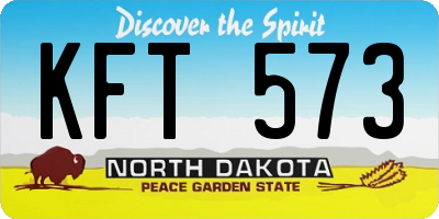 ND license plate KFT573